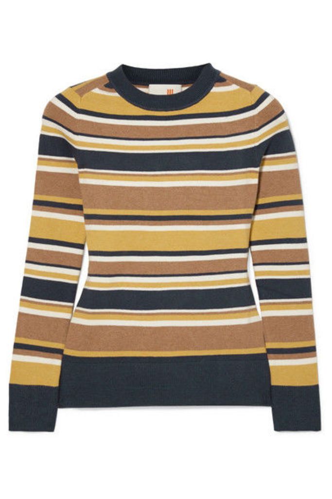 JoosTricot - Striped Stretch Cotton-blend Sweater - Mustard