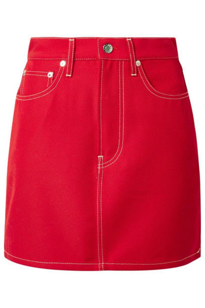 Helmut Lang - Denim Mini Skirt - Red