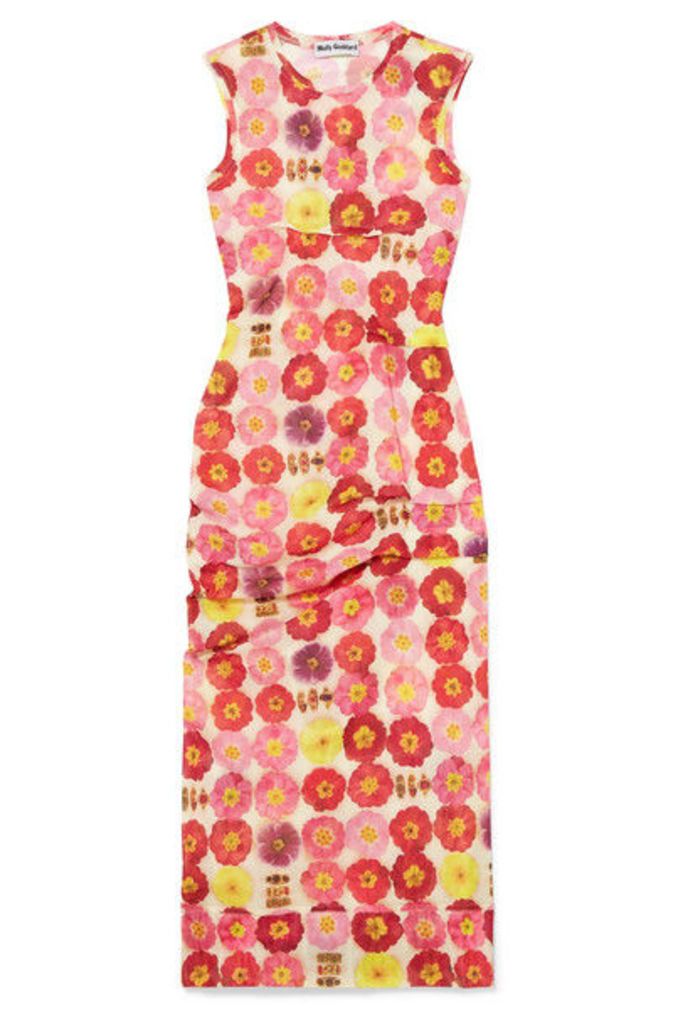 Molly Goddard - Laurie Gathered Printed Stretch-tulle Dress - UK8