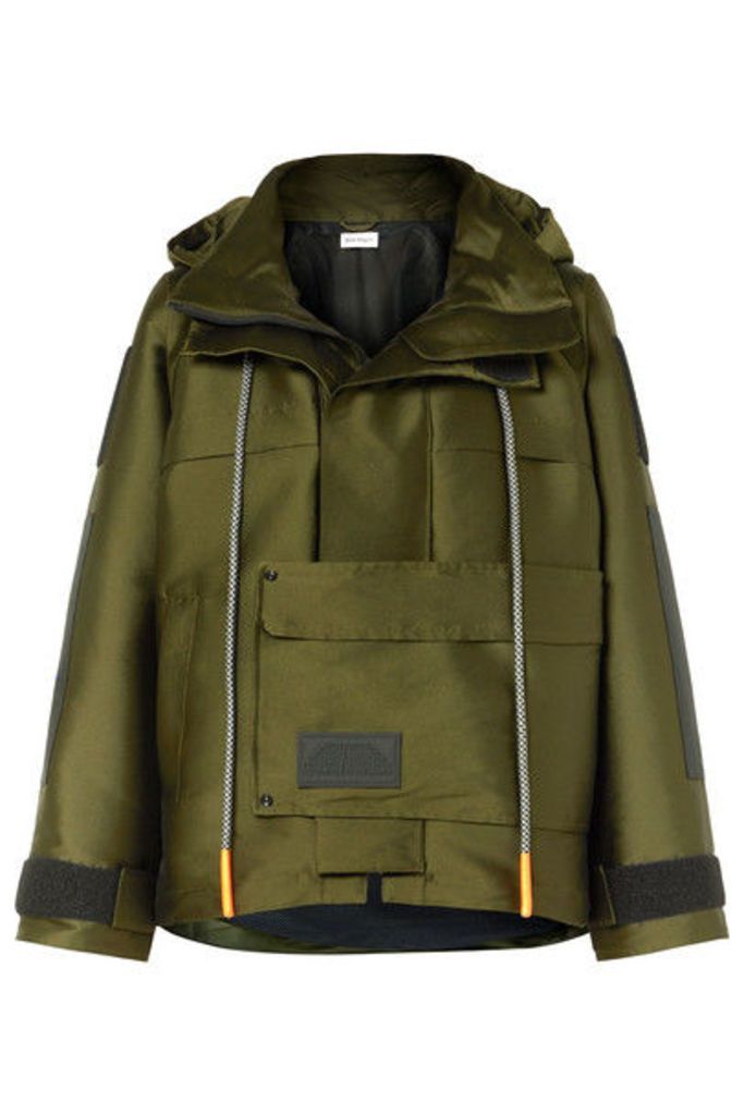 Palm Angels - Hooded Canvas Parka - Army green