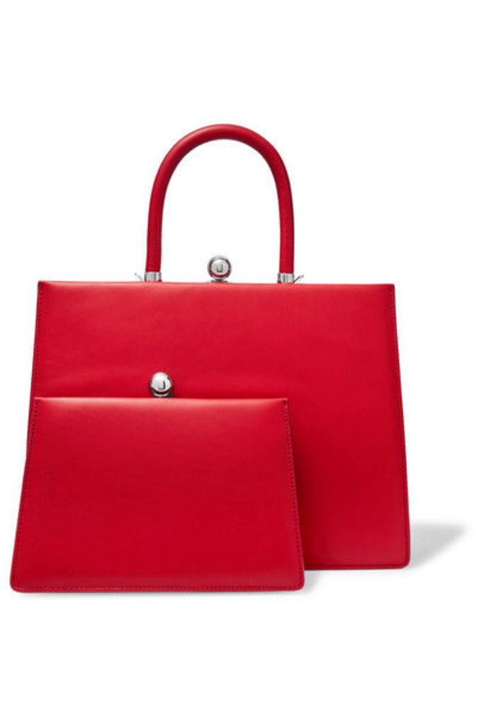 Ratio et Motus - Twin Frame Leather Tote - Red