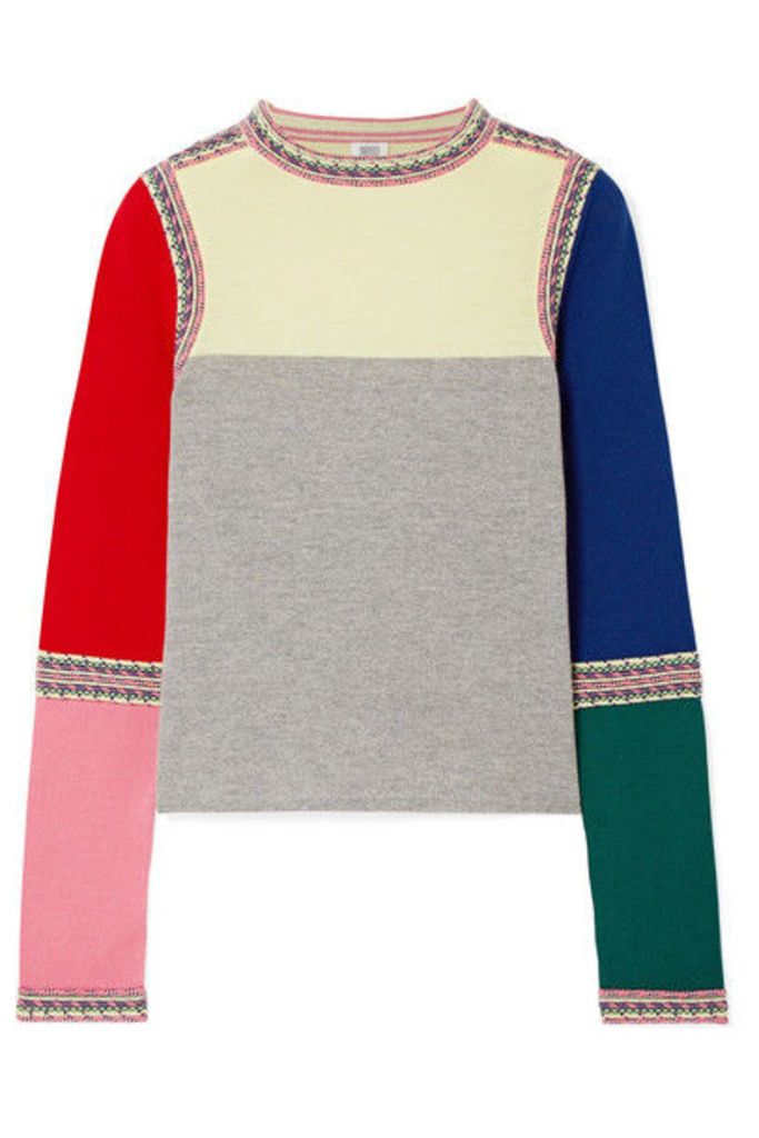 Rosie Assoulin - Color-block Wool Sweater - Red
