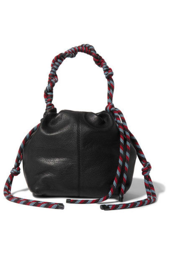 Dries Van Noten - Rope-trimmed Leather Shoulder Bag - Black
