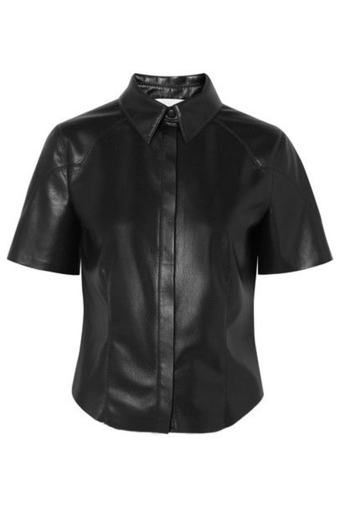 Nanushka - Clare Vegan Leather Shirt - Black