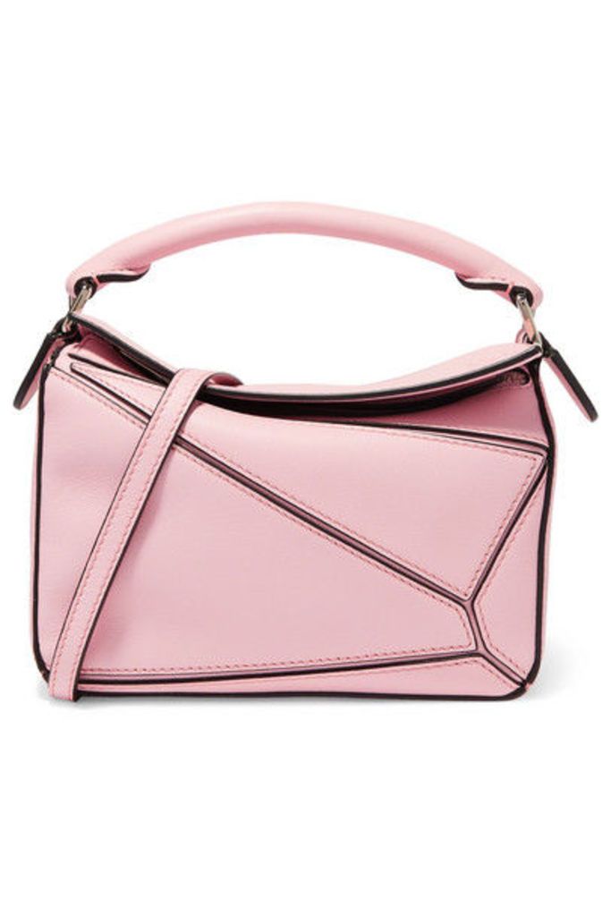 Loewe - Puzzle Mini Textured-leather Shoulder Bag - Pink