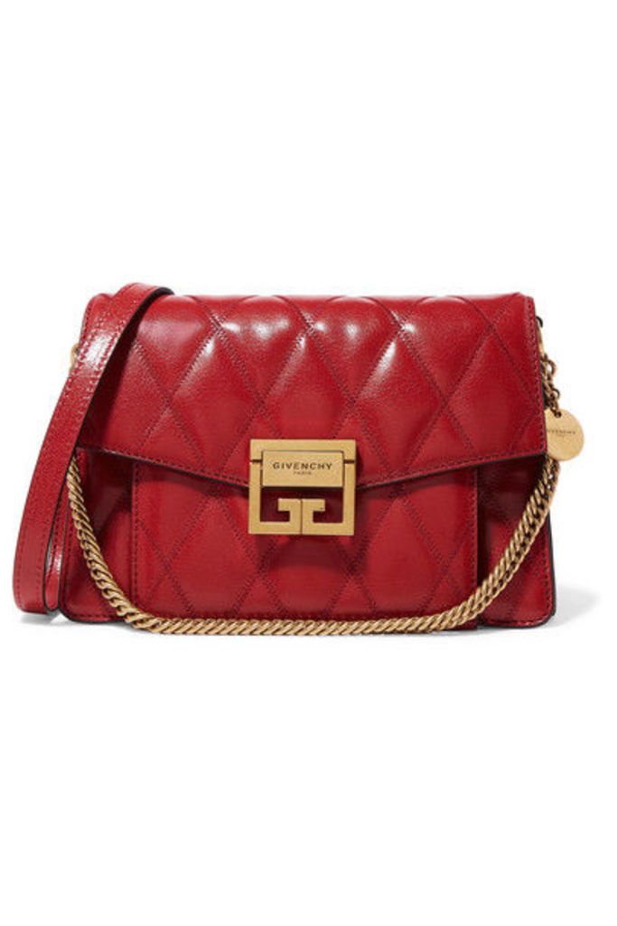 Givenchy - Gv3 Small Quilted Textured-leather Shoulder Bag - One size