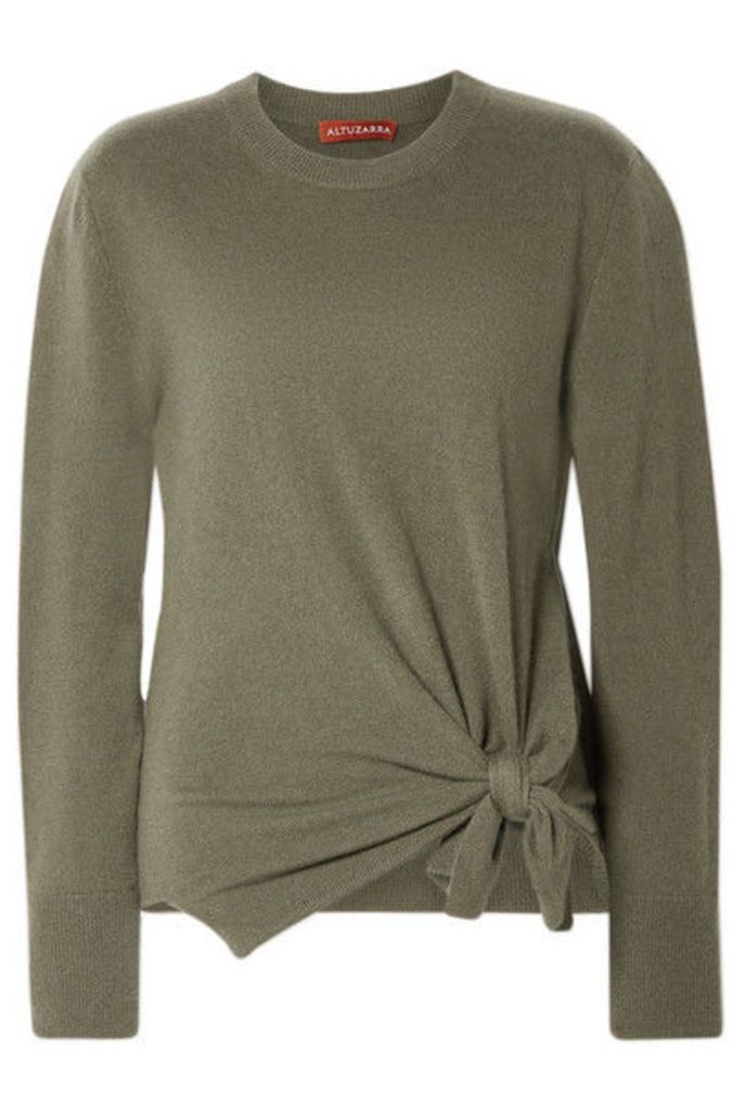 Altuzarra - Nalini Knotted Cashmere Sweater - Army green
