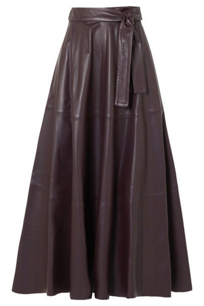 Zimmermann - Resistance Leather Midi Skirt - Brown