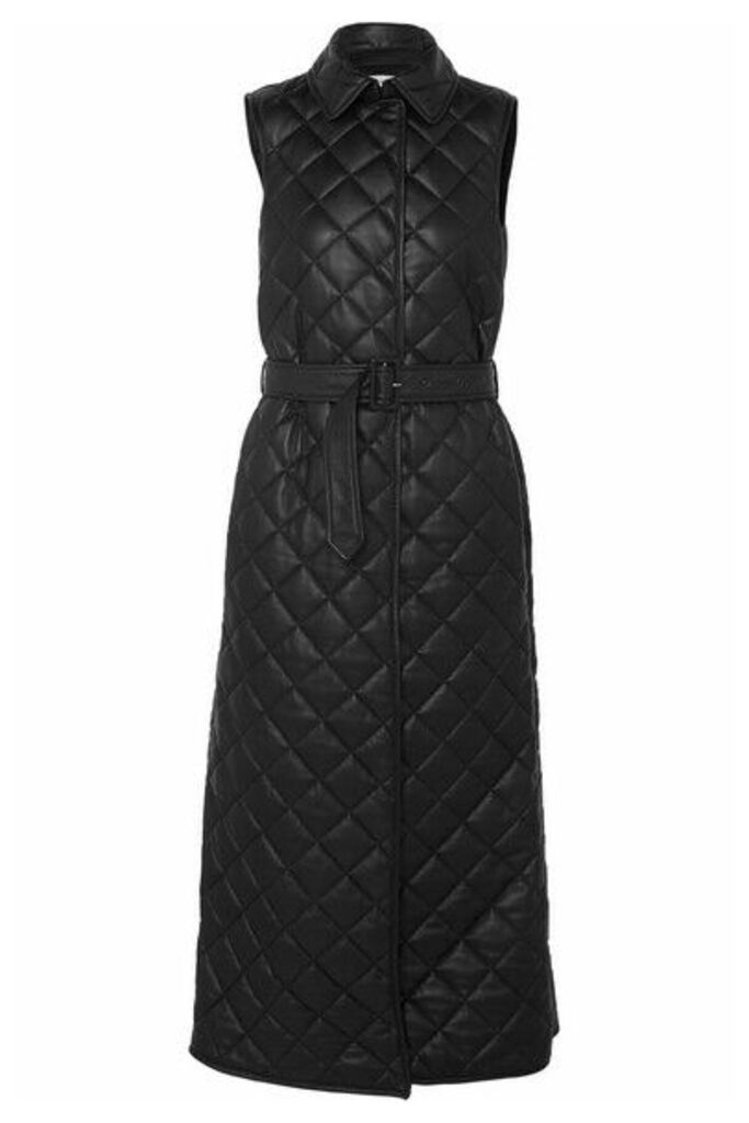 Gabriela Hearst - Rodenko Belted Quilted Leather Vest - Black