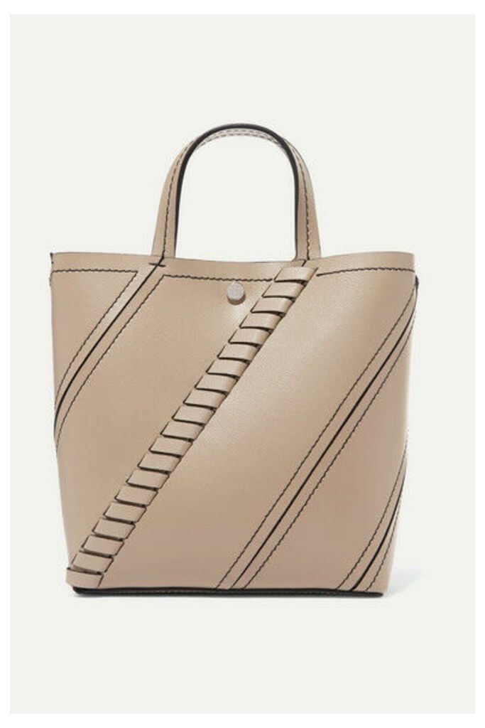 Proenza Schouler - Hex Small Paneled Textured-leather Tote - Beige