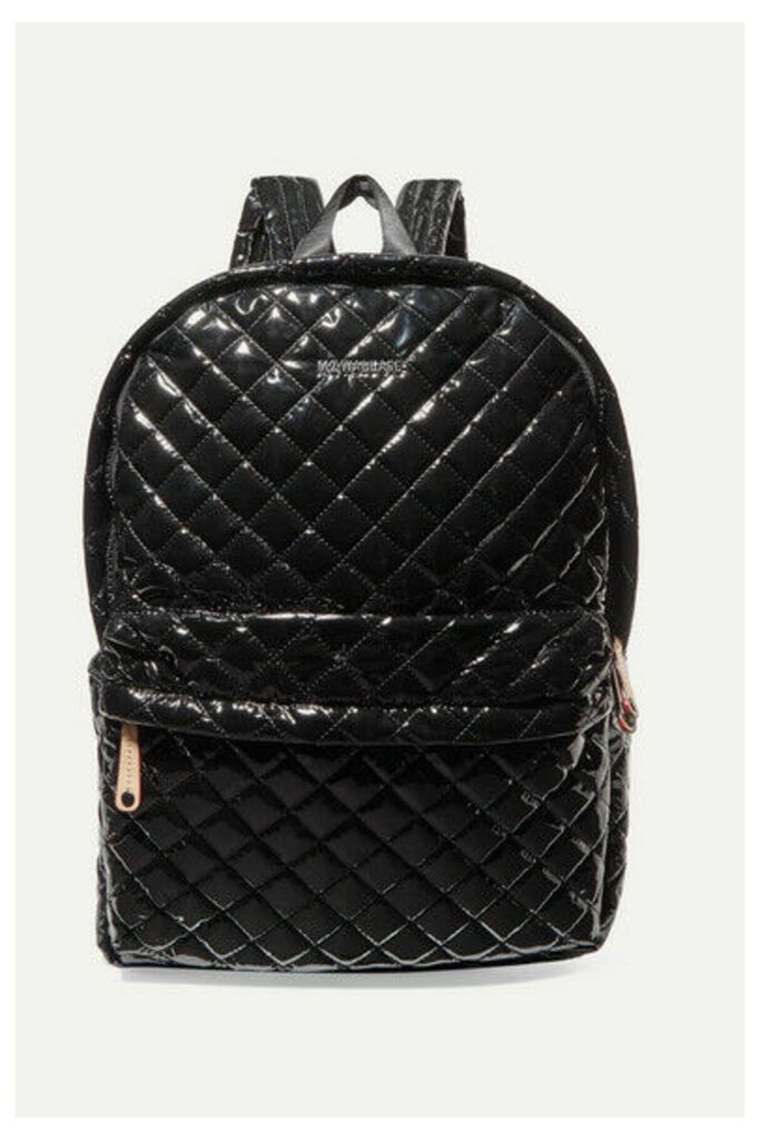 MZ Wallace - Metro Leather-trimmed Quilted Vinyl Backpack - Black