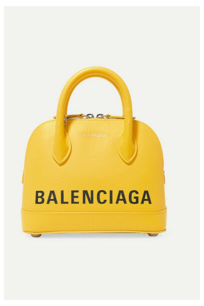Balenciaga - Ville Xxs Aj Printed Textured-leather Tote - Yellow