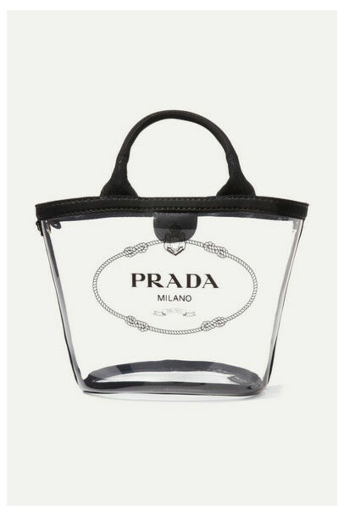 Prada - Canvas-trimmed Printed Pvc Tote - Black