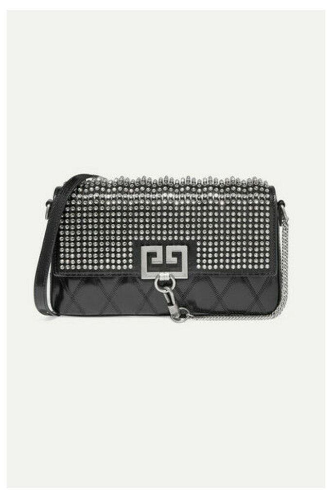Givenchy - Charm Crystal-embellished Quilted Leather Shoulder Bag - Black