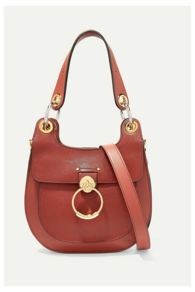 Chloé - Tess Small Leather Shoulder Bag - Brown