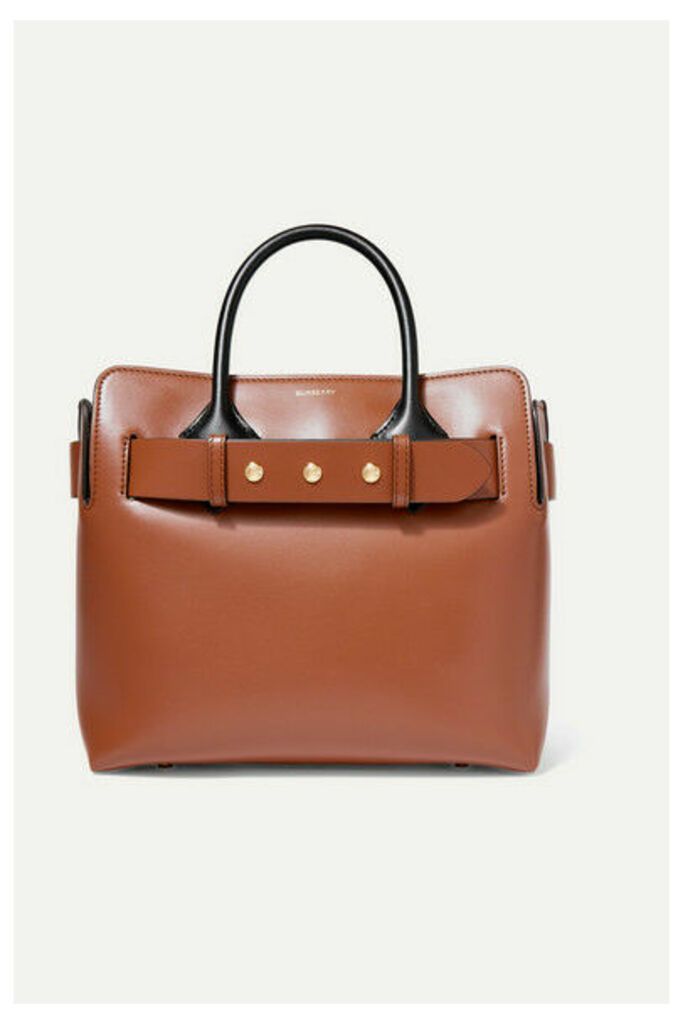Burberry - Small Belted Leather Tote - Brown