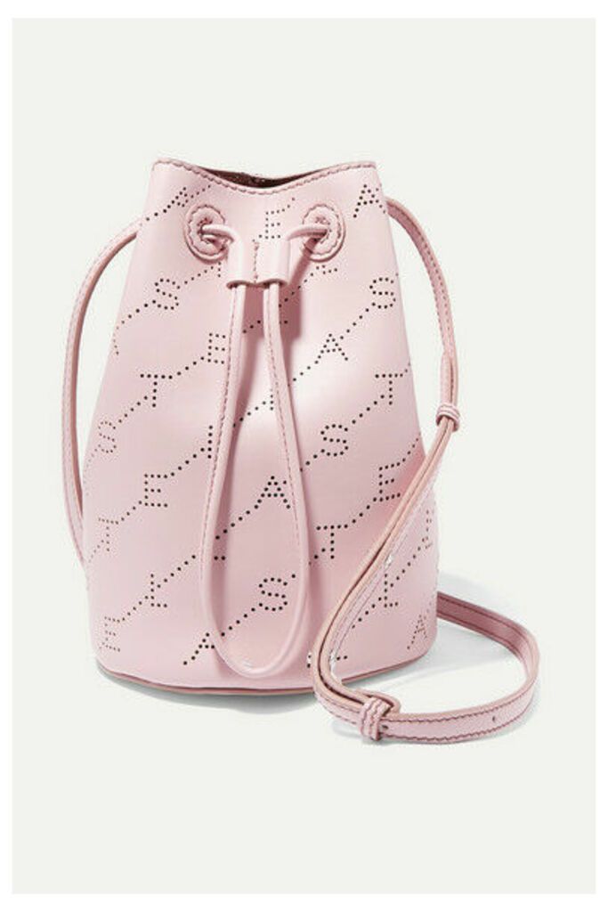 Stella McCartney - + Net Sustain Mini Perforated Faux Leather Bucket Bag - Pink