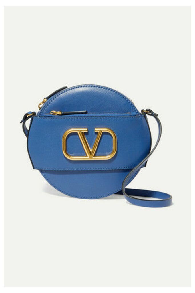 Valentino - Valentino Garavani Vlogo Leather Shoulder Bag - Blue