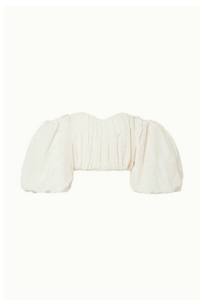 Ellery - Lady Chatterley Off-the-shoulder Cotton-blend Moire Top - Ivory