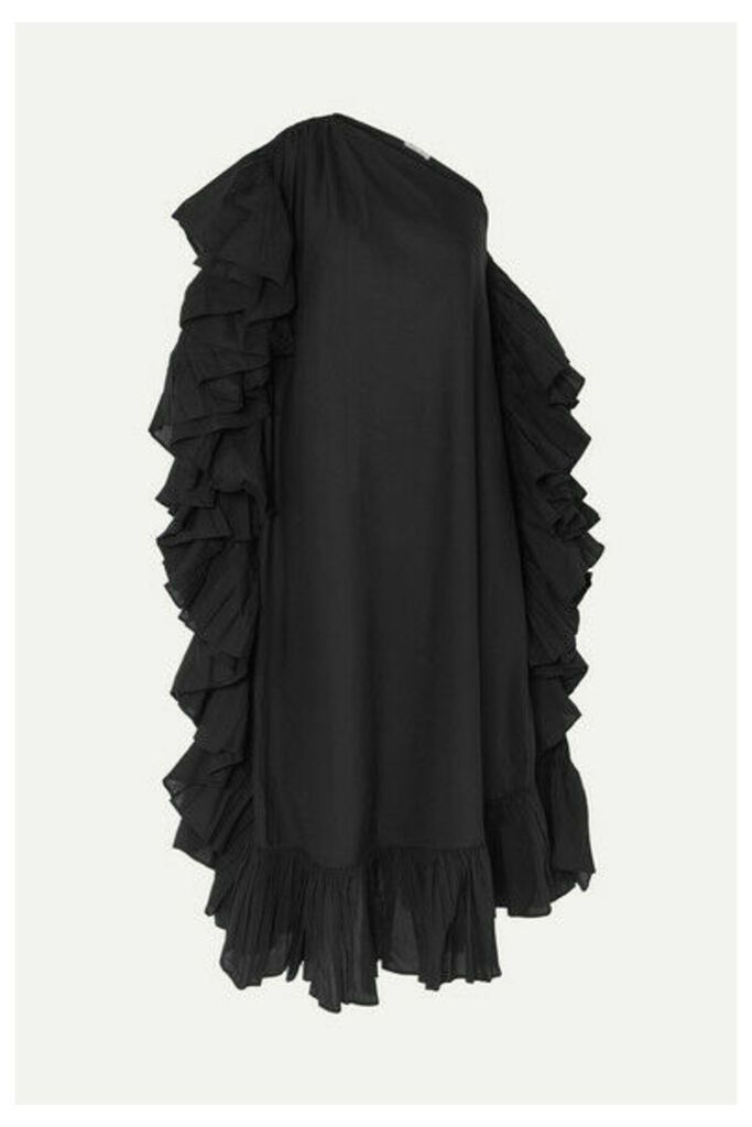Kalita - Zahara One-shoulder Ruffled Cotton-voile Maxi Dress - Black