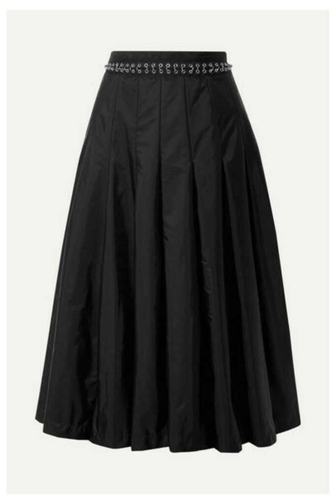 Moncler Genius - + 6 Noir Kei Ninomiya Pleated Chain-embellished Shell Midi Skirt - Black