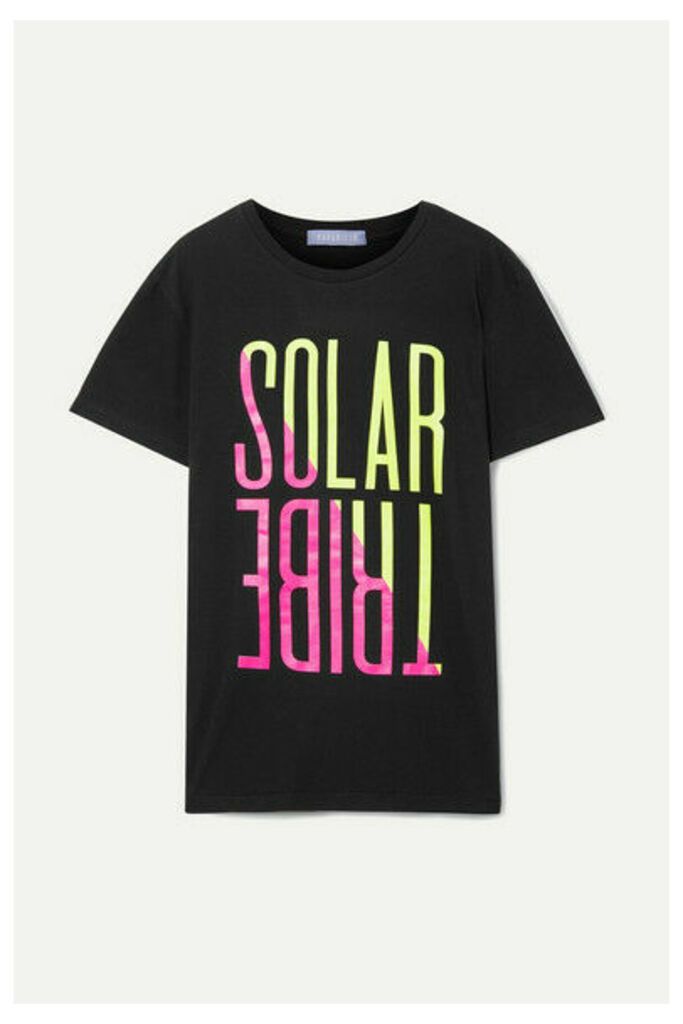 Paradised - Solar Tribe Printed Cotton-jersey T-shirt - Black