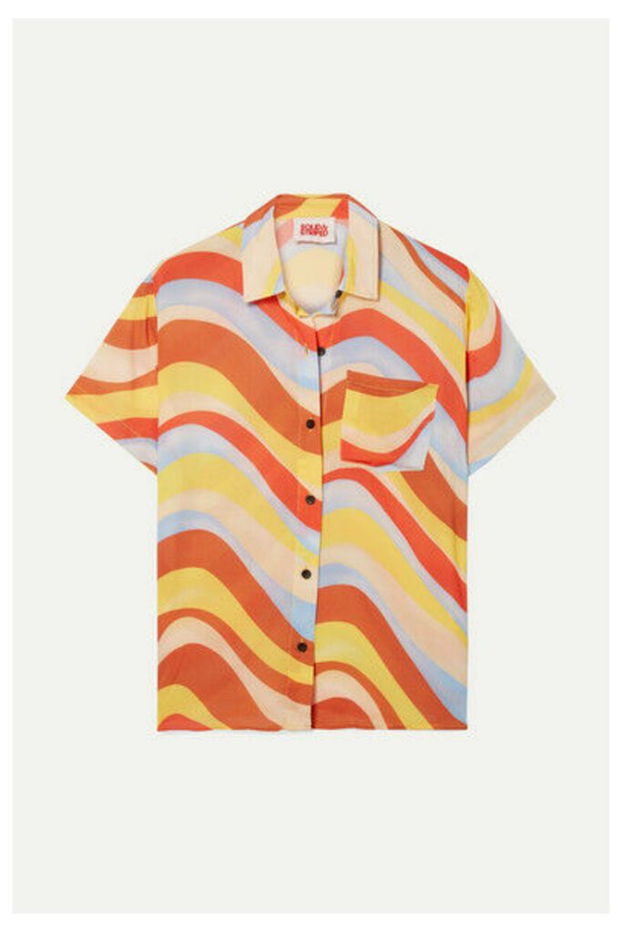 Solid & Striped - Cabana Printed Voile Shirt - Orange