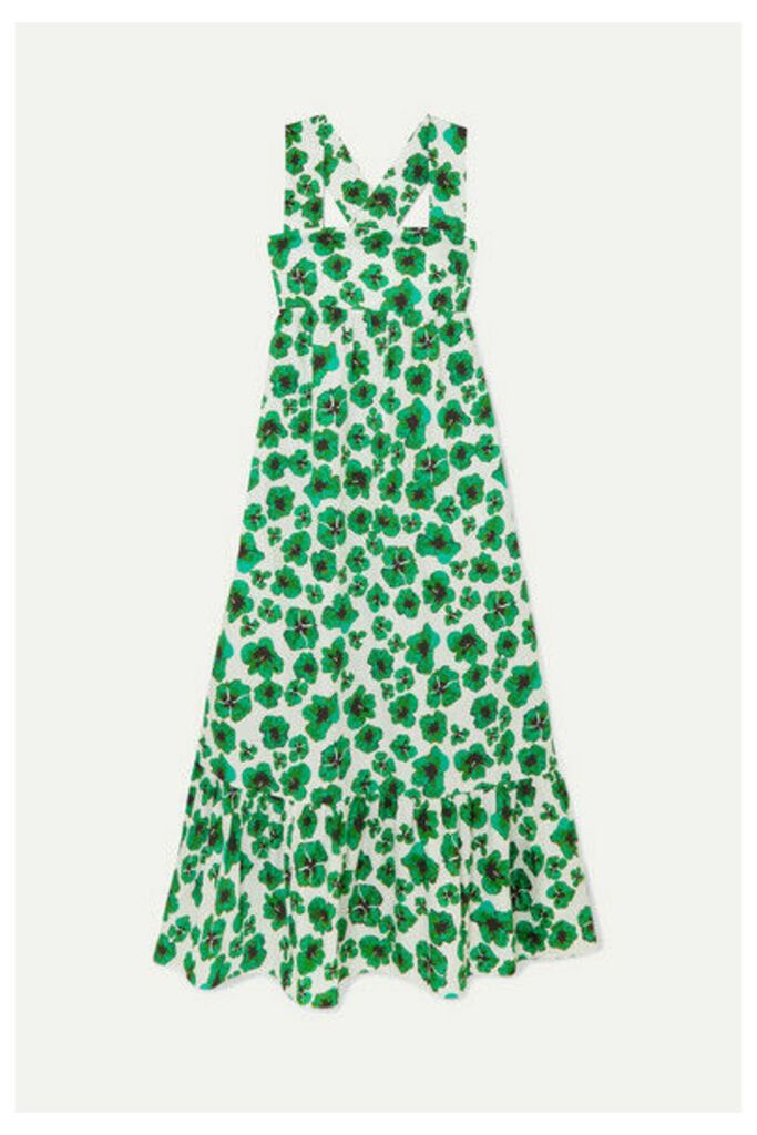 Borgo de Nor - Mila Floral-print Cotton Maxi Dress - Green