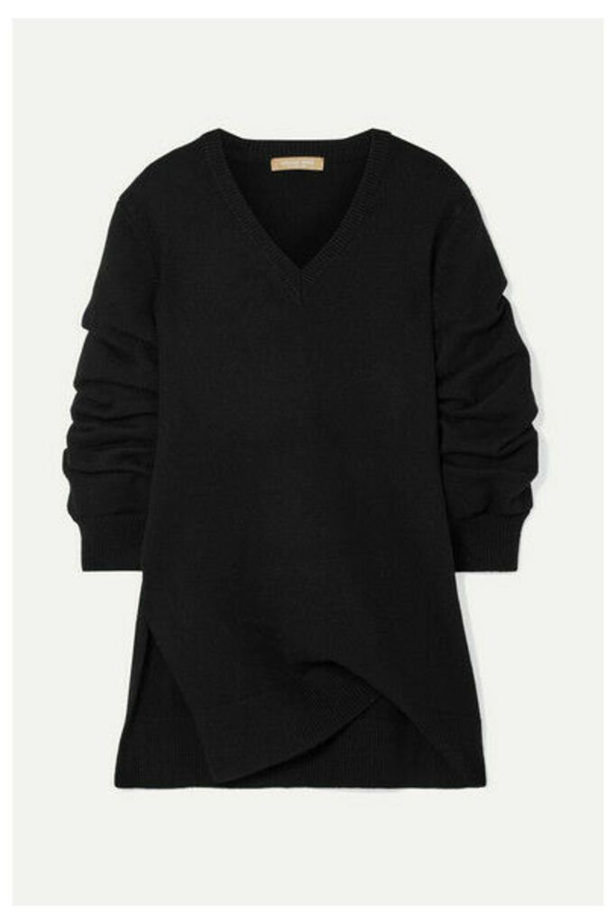 Michael Kors Collection - Asymmetric Ruched Cashmere Sweater - Black