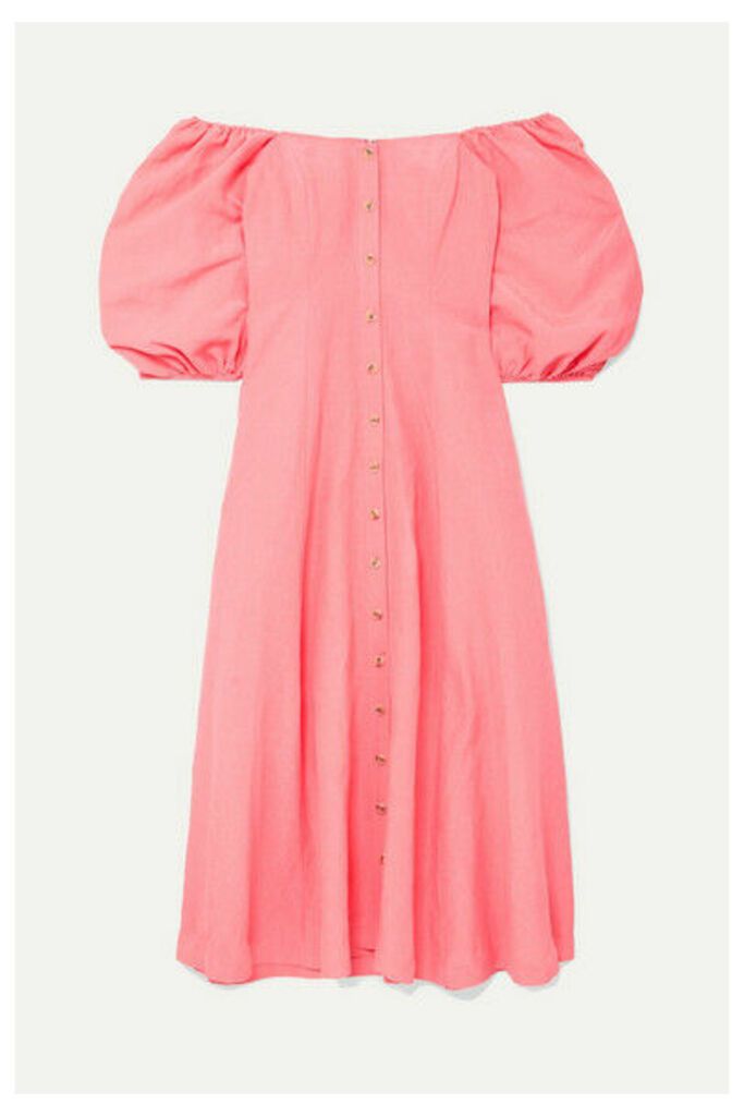 Mara Hoffman - + Net Sustain Mika Off-the-shoulder Tencel And Linen-blend Midi Dress - Pink