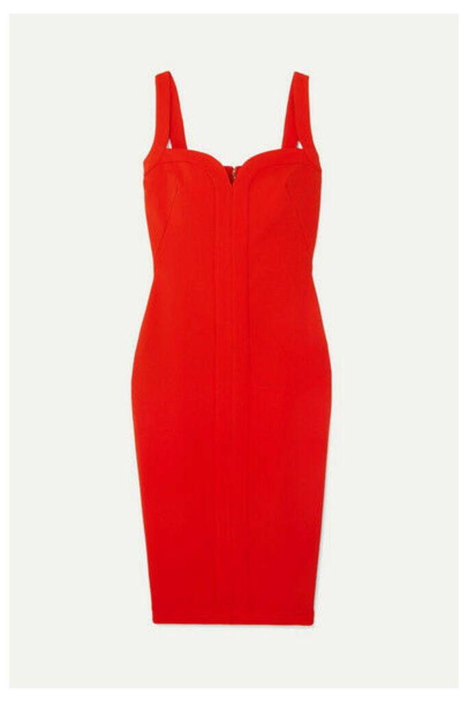 Victoria Beckham - Paneled Cady Dress - Red