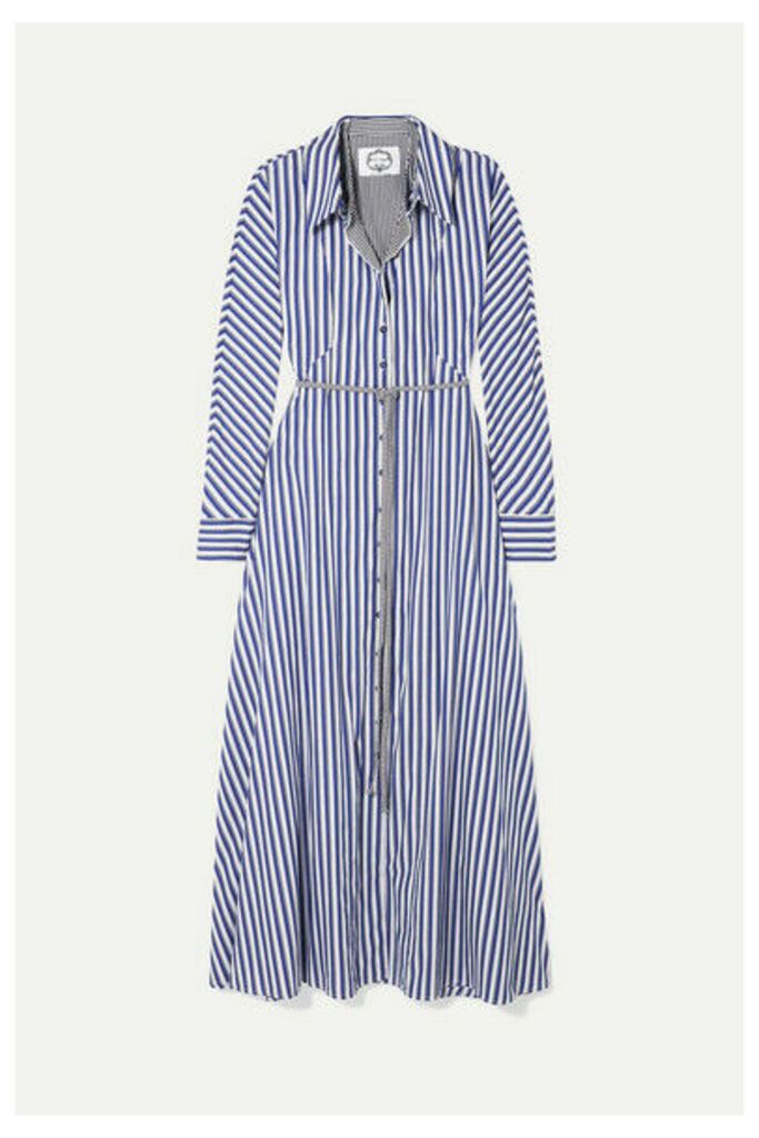 Evi Grintela - Victoria Striped Cotton Maxi Dress - Blue