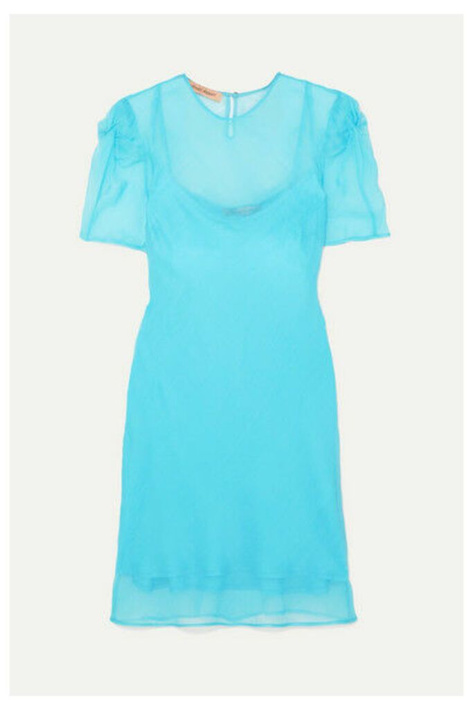 Maggie Marilyn - + Net Sustain Take It Back Knotted Silk-organza Mini Dress - Blue