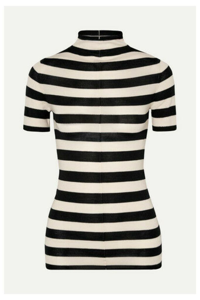 Khaite - Nidia Striped Wool Sweater - Black