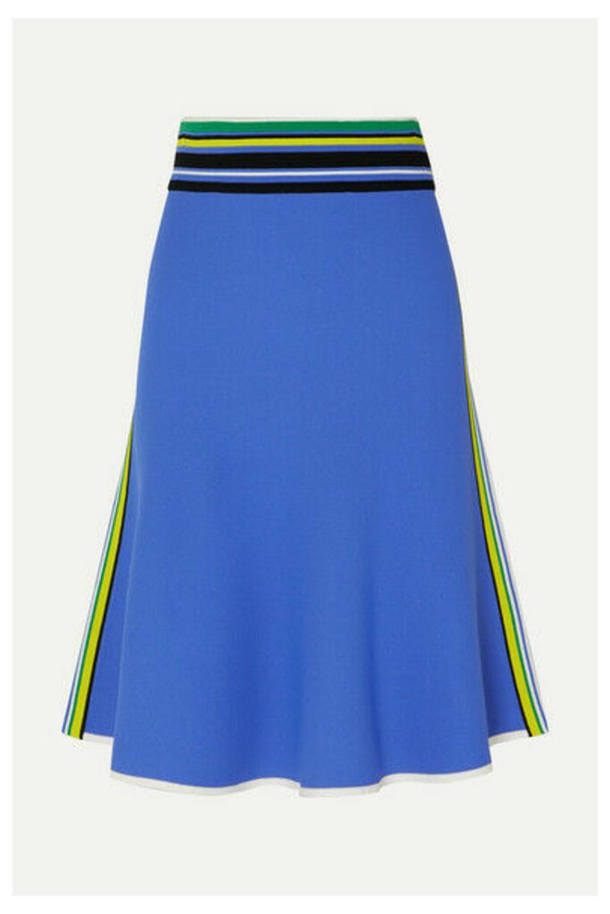 Diane von Furstenberg - Roseha Striped Stretch-jersey Skirt - Blue