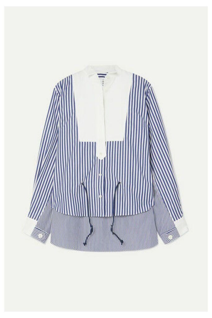 Sacai - Striped Cotton-poplin Shirt - Blue
