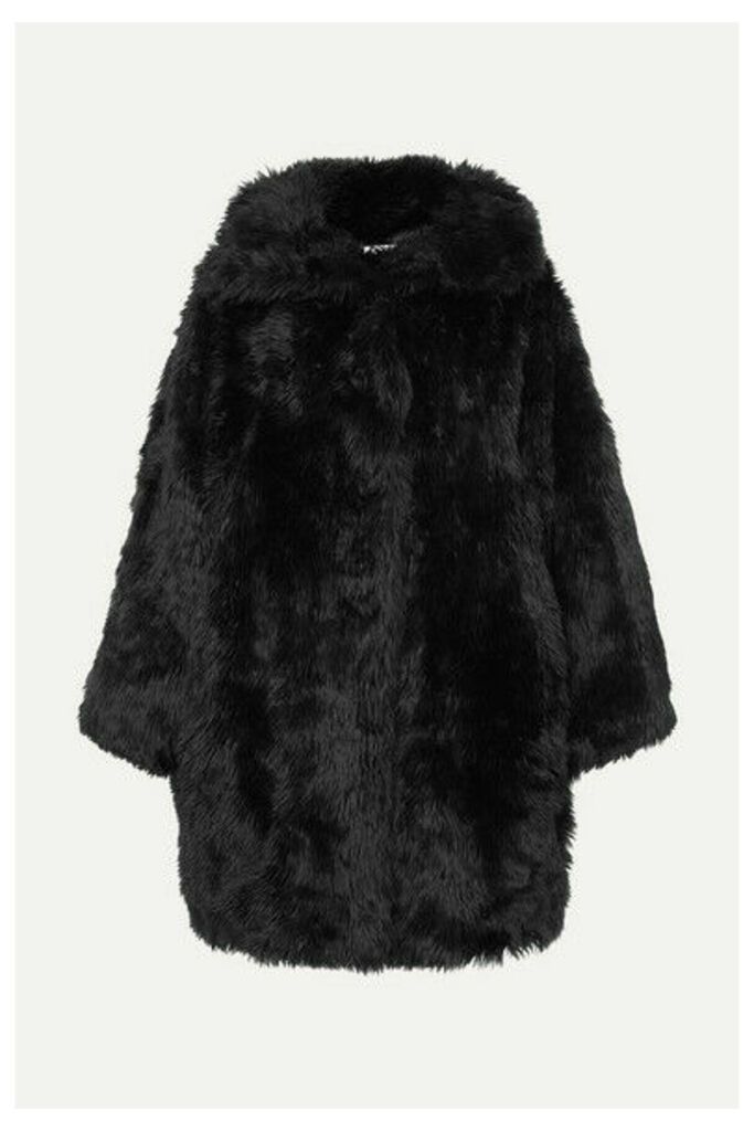 Balenciaga - Swing Oversized Faux Fur Coat - Black