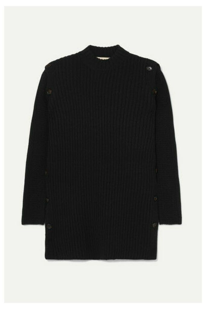 Marni - Convertible Ribbed Wool Sweater - Black