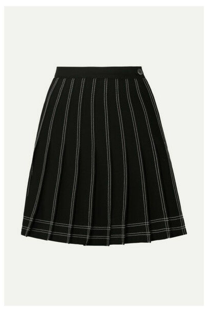 Off-White - Pleated Twill Mini Skirt - Black
