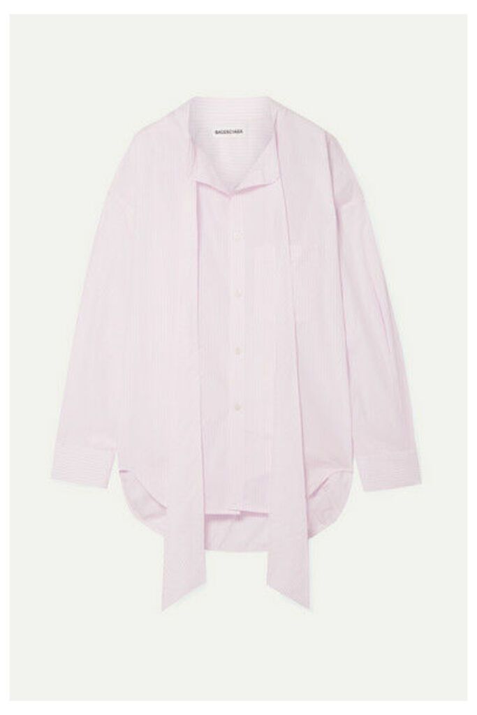 Balenciaga - New Swing Oversized Striped Cotton-poplin Shirt - Baby pink