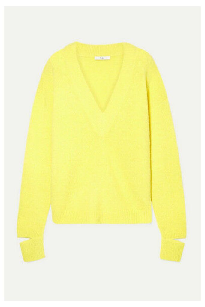 Tibi - Oversized Cutout Alpaca-blend Sweater - Yellow