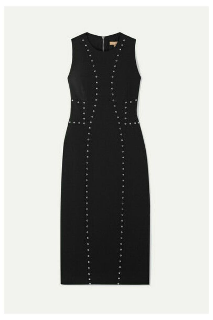 Michael Kors Collection - Studded Wool-blend Crepe Dress - Black