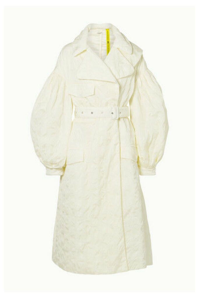 Moncler Genius - + 4 Simone Rocha Dinah Belted Broderie Anglaise Shell Coat - Cream