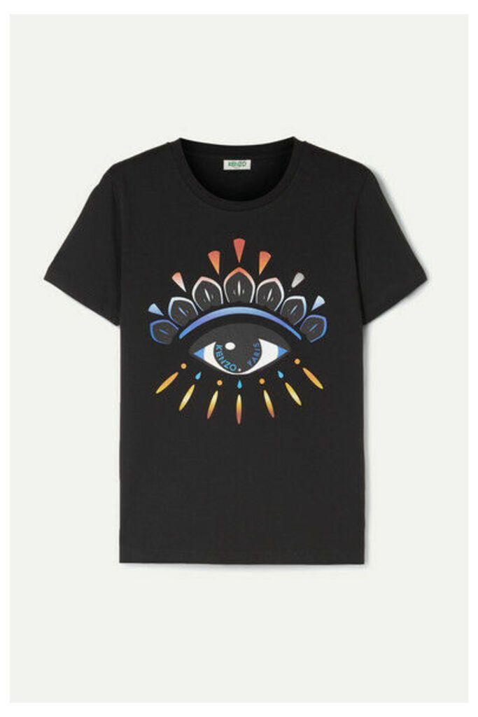 KENZO - Gradient Eye Printed Cotton-jersey T-shirt - Black