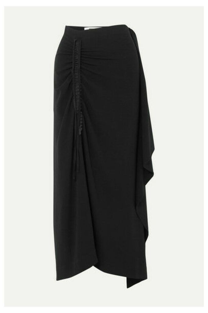 McQ Alexander McQueen - Asymmetric Draped Crepe Skirt - Black