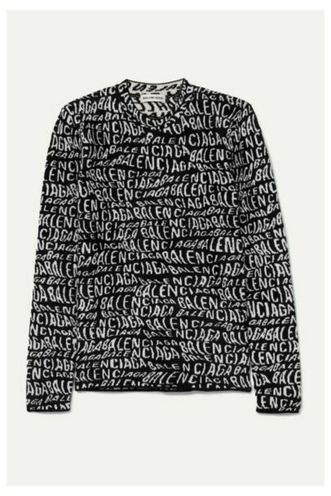 Balenciaga - Intarsia-knit Sweater - Black