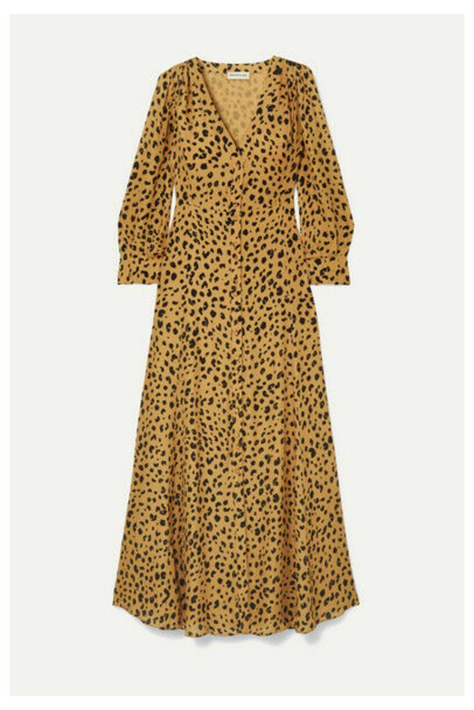 NICHOLAS - The Front Leopard-print Silk-crepe Maxi Dress - Leopard print