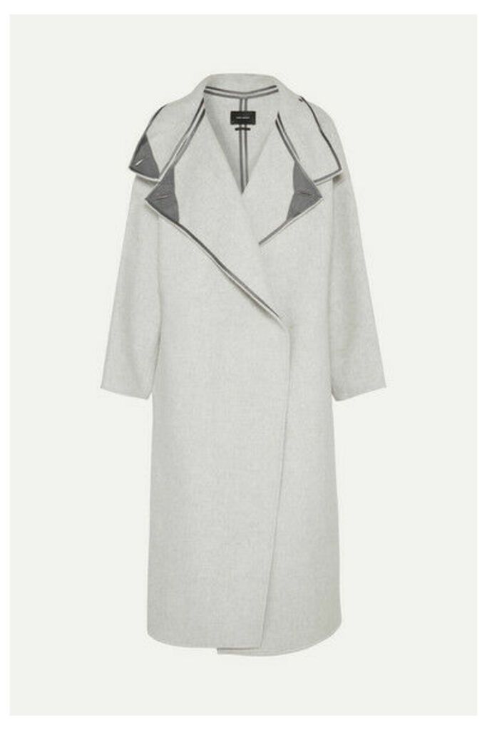 Isabel Marant - Relton Oversized Brushed Wool-blend Coat - Light gray
