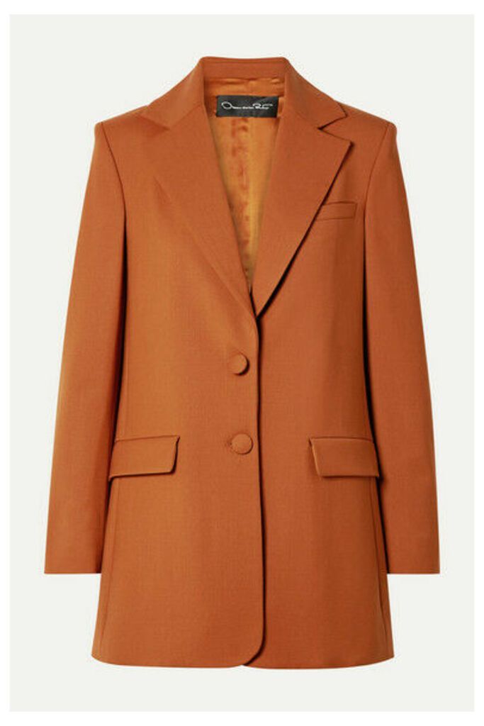Oscar de la Renta - Oversized Wool-blend Twill Blazer - Orange