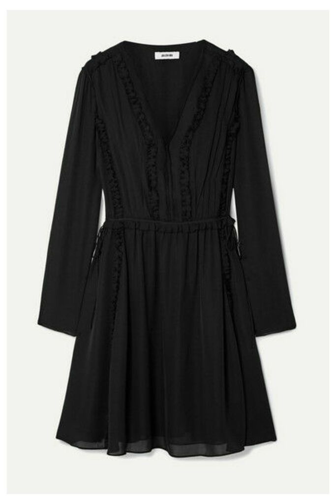 Jason Wu - Ruffled Silk-georgette Mini Dress - Black
